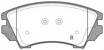 OPEN PARTS bpa137512 -  Комплект тормозных колодок, дисковый тормоз